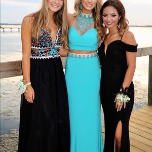 Rachel Allan Turquoise prom dress!